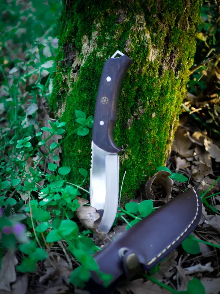 Işık Camping Bushcraft Bıçak Deri Kılıflı