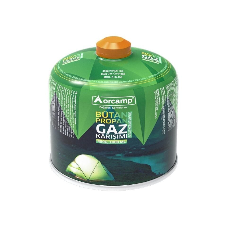 12 Adet Orcamp 450 Gram Gaz Kartuşu | Kamp Ocağı ve Pürmüz Uyumlu